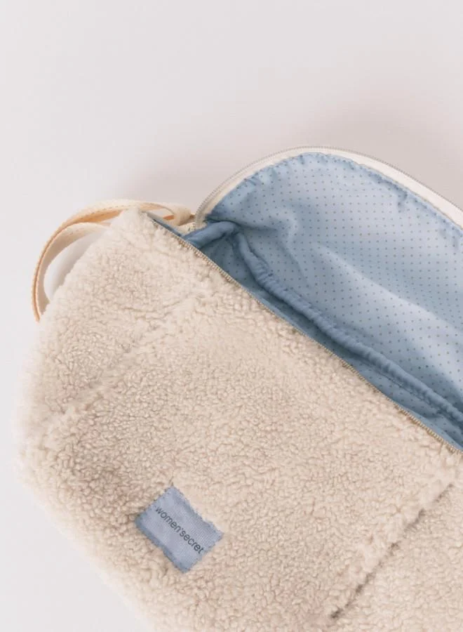 Women'secret Beige Faux shearling bag for Women | Best Price UAE